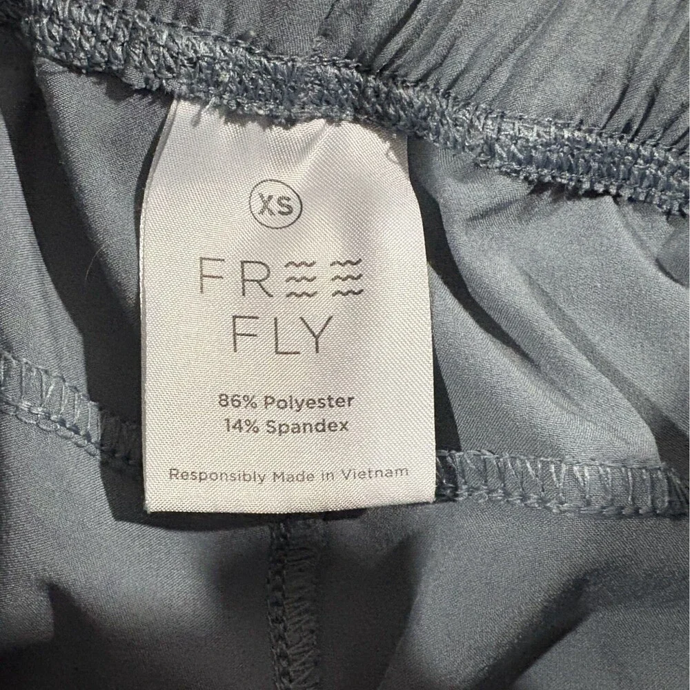 Free Fly Pants Women Sz XS Blue Breeze Pull On Jogger Pockets Poly Stretch Flaw - Picture 9 of 12